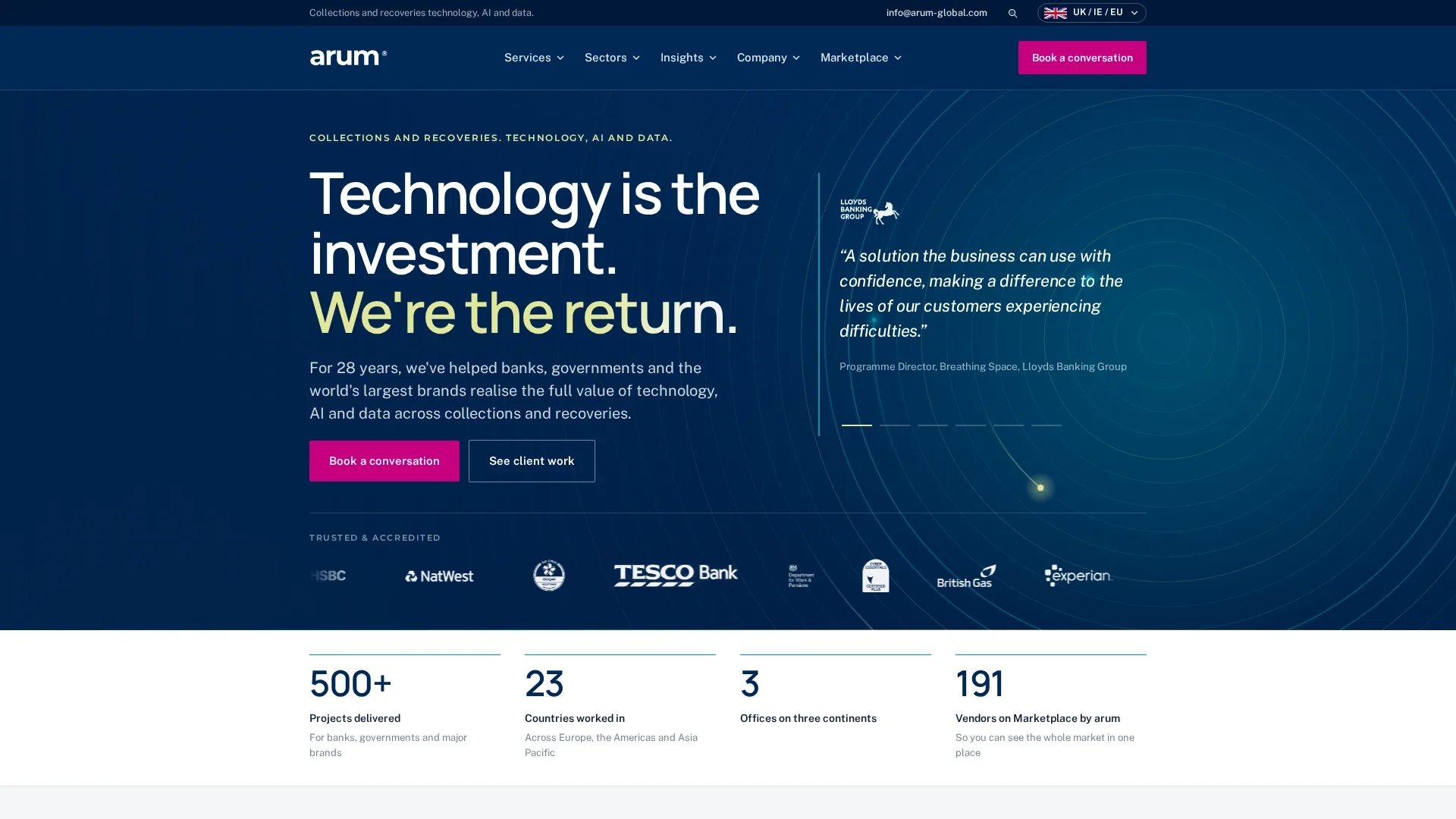 arum's new home page
