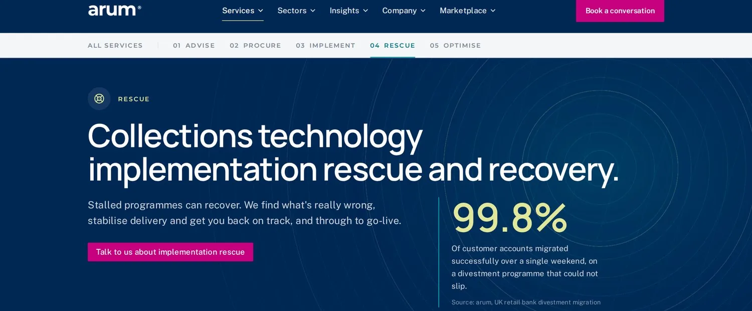 arum services page