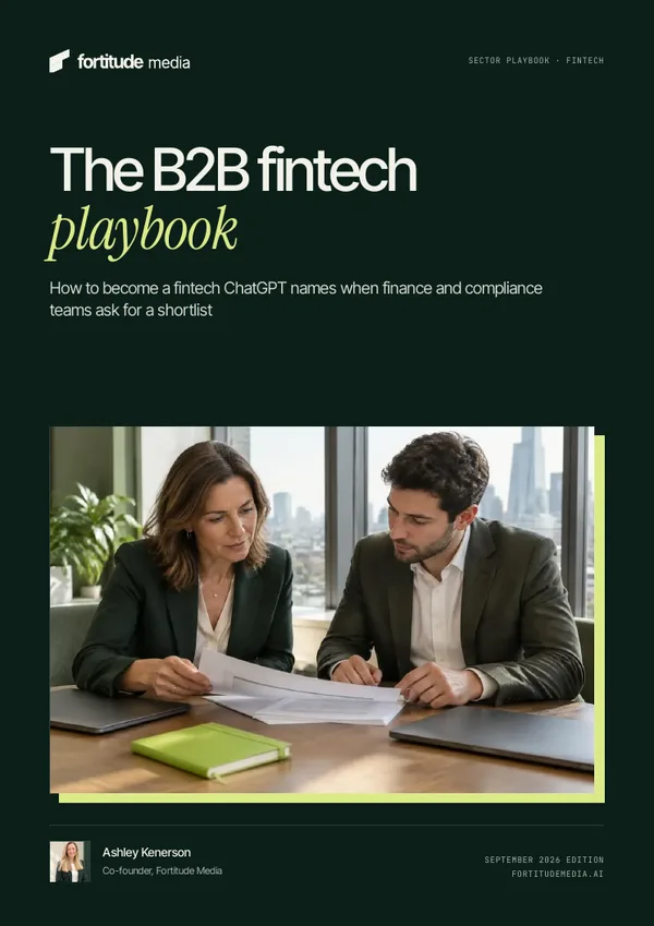 The cover of The B2B fintech playbook