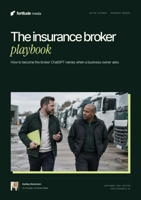 The cover of The insurance broker playbook