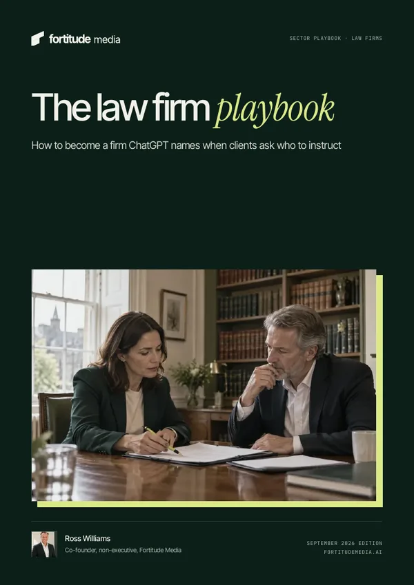 The cover of The law firm playbook